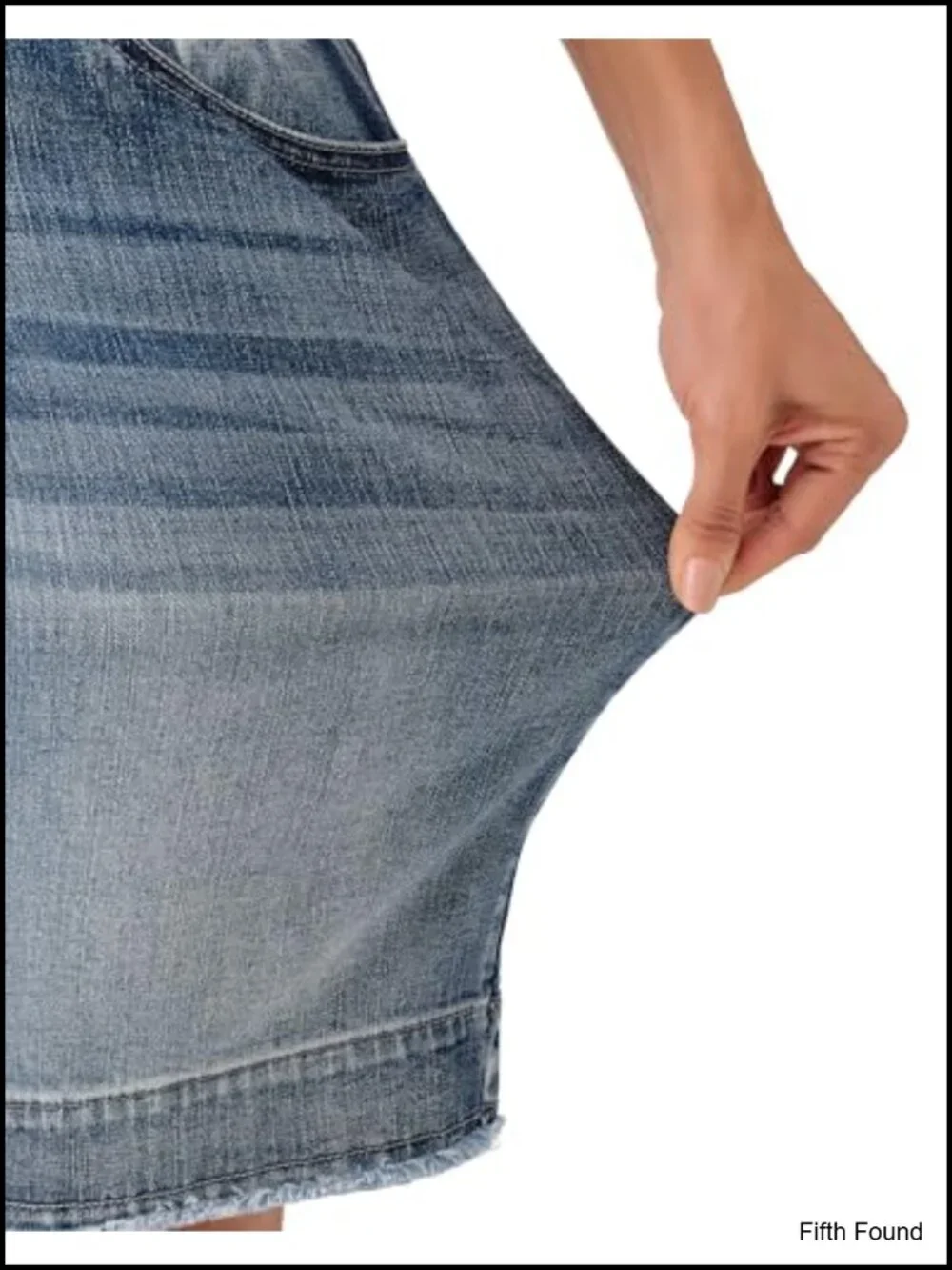 Wide Leg High Waisted Frayed Hem Denim Shorts with Pockets
